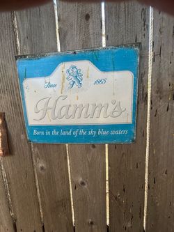 Hamm's Beer Vintage Metal Advertising Sign