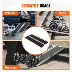 475^Portable Wheelchair Ramp, 6 ft 800 lbs Capacity, Non-Slip Aluminum Folding Threshold Ramp, Foldable Mobility Scooter Ramp Wheel Chair Ramp, Handic
