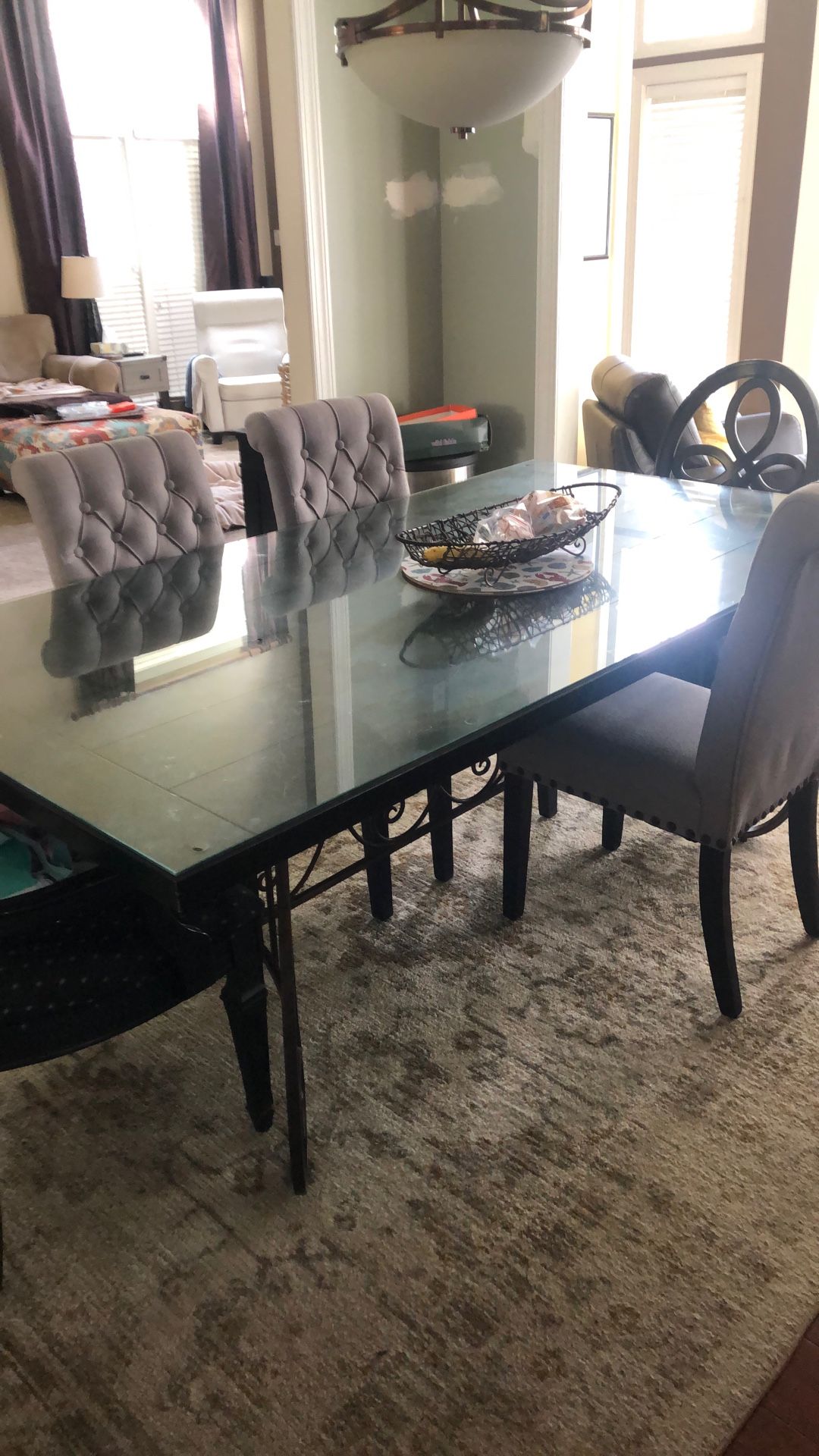 Stanley Dining Table With Glass Top