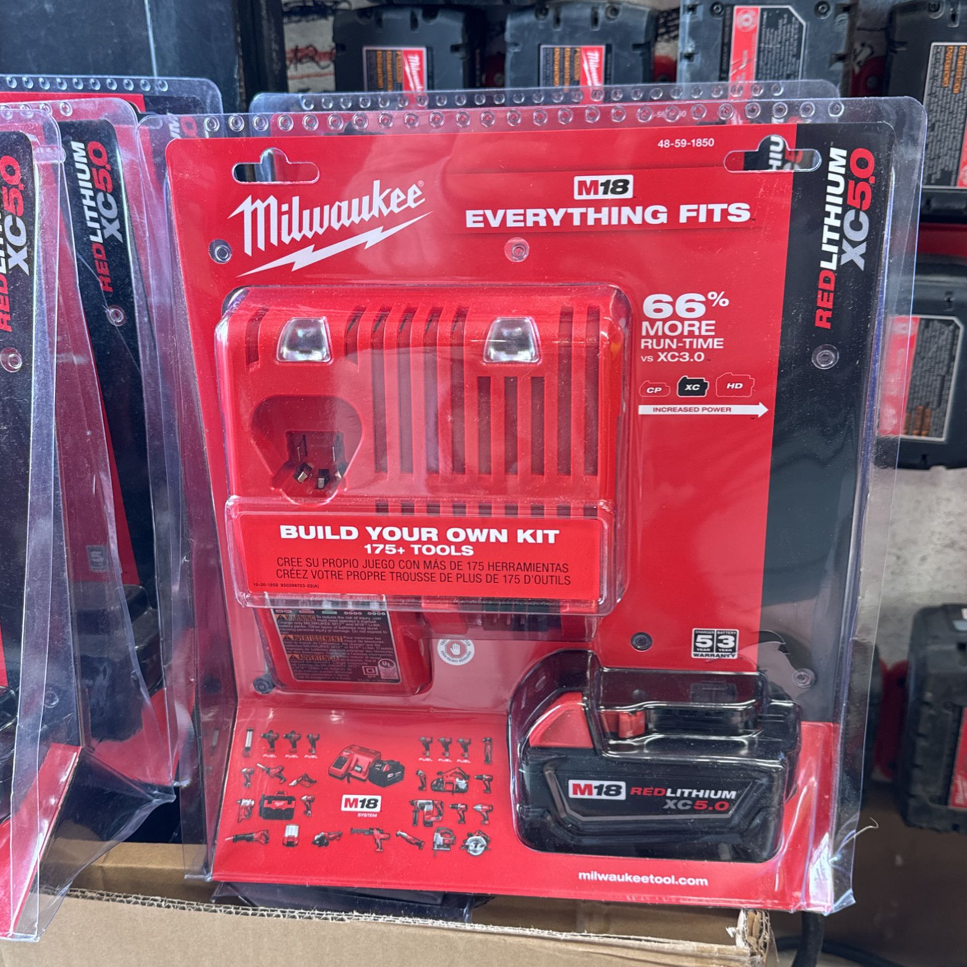 Milwaukee M18 Battery And Charger 5.0 Amp 
