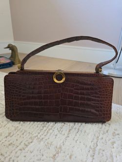 Vintage reptile clutch bag