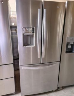 Whirlpool 3 Door Stainless Steel Refrigerator Fridge
