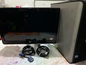HP 2009m Monitor with VGA and Power Cables