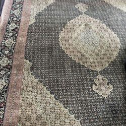 100% silk Tabriz handmade carpet Rug