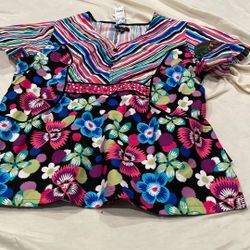 Scrub Top Xlg