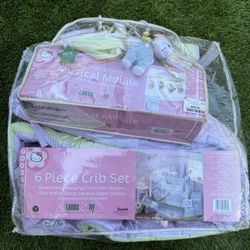 Hello Kitty Lambs And Ivy Crib Set