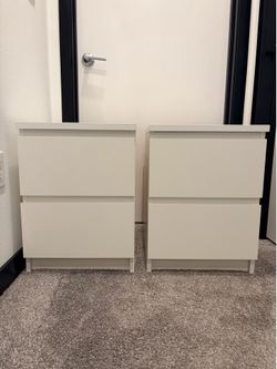 Set of 2 IKEA Bedside Tables Nightstands Mini Dressers