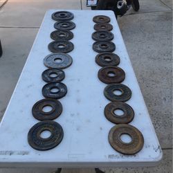 2inch barbell plates 80 lbs... total