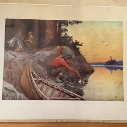 Set of 4 Philip R. Goodwin Vintage Western Prints Tales of the North Country
