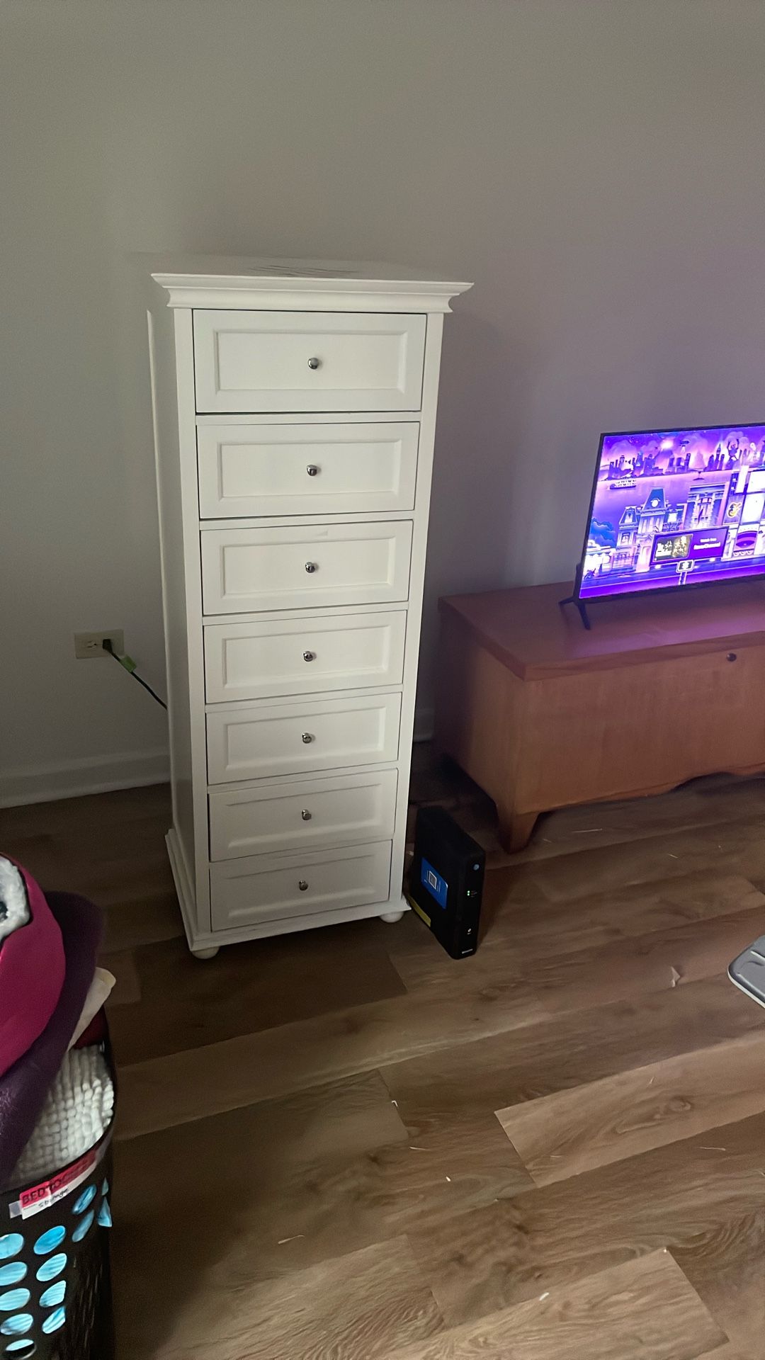 White Tall Dresser