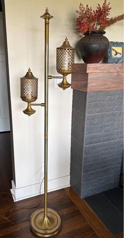 Vintage MCM Brass Floor Lamp