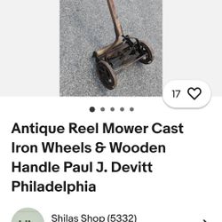 Ranson ANTIQUE PUSH LAWN MOWER 