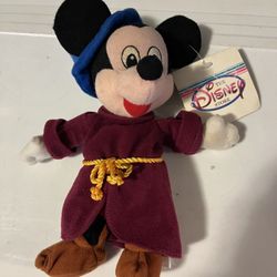 Disney Store Fantasia Sorcerer’s Apprentice Mickey Mouse Mini Bean Bag Plush