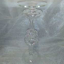14" Double Tier Glass Candle Holder