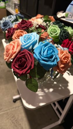 Pens Artificial Rose Bouquet Mixed Colors