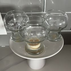 Princess House Candle Holders X3