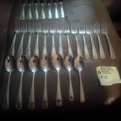 Gold trim silverware