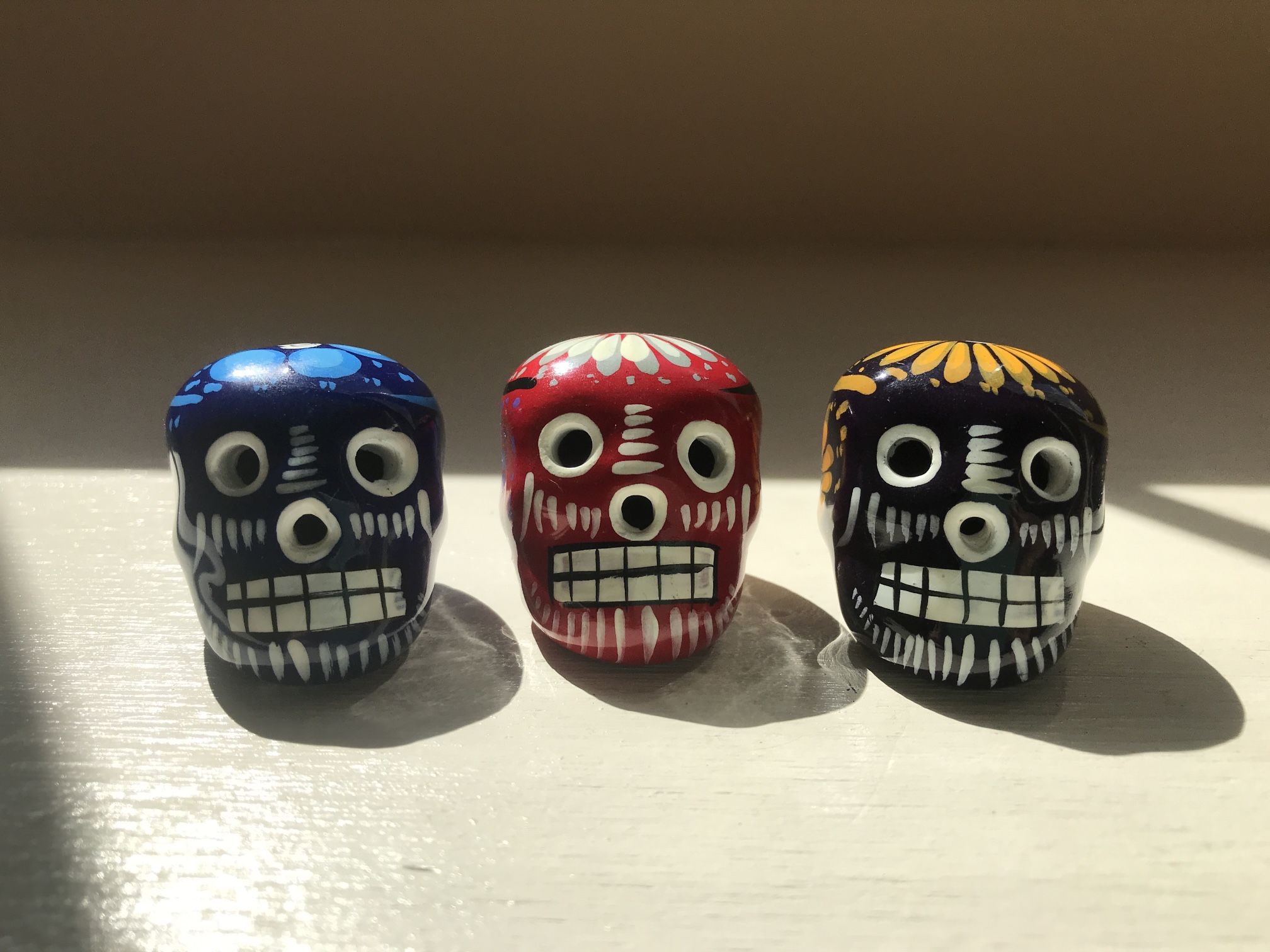 Mexican Hand Painted Mini Skulls