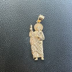 1 1/2 inch San Judas charm 10k gold