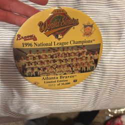 Numbered 3552 Out Of 30,000 From The 1996 Braves Team. Must Have For The Real Fans And Highly Sought After 