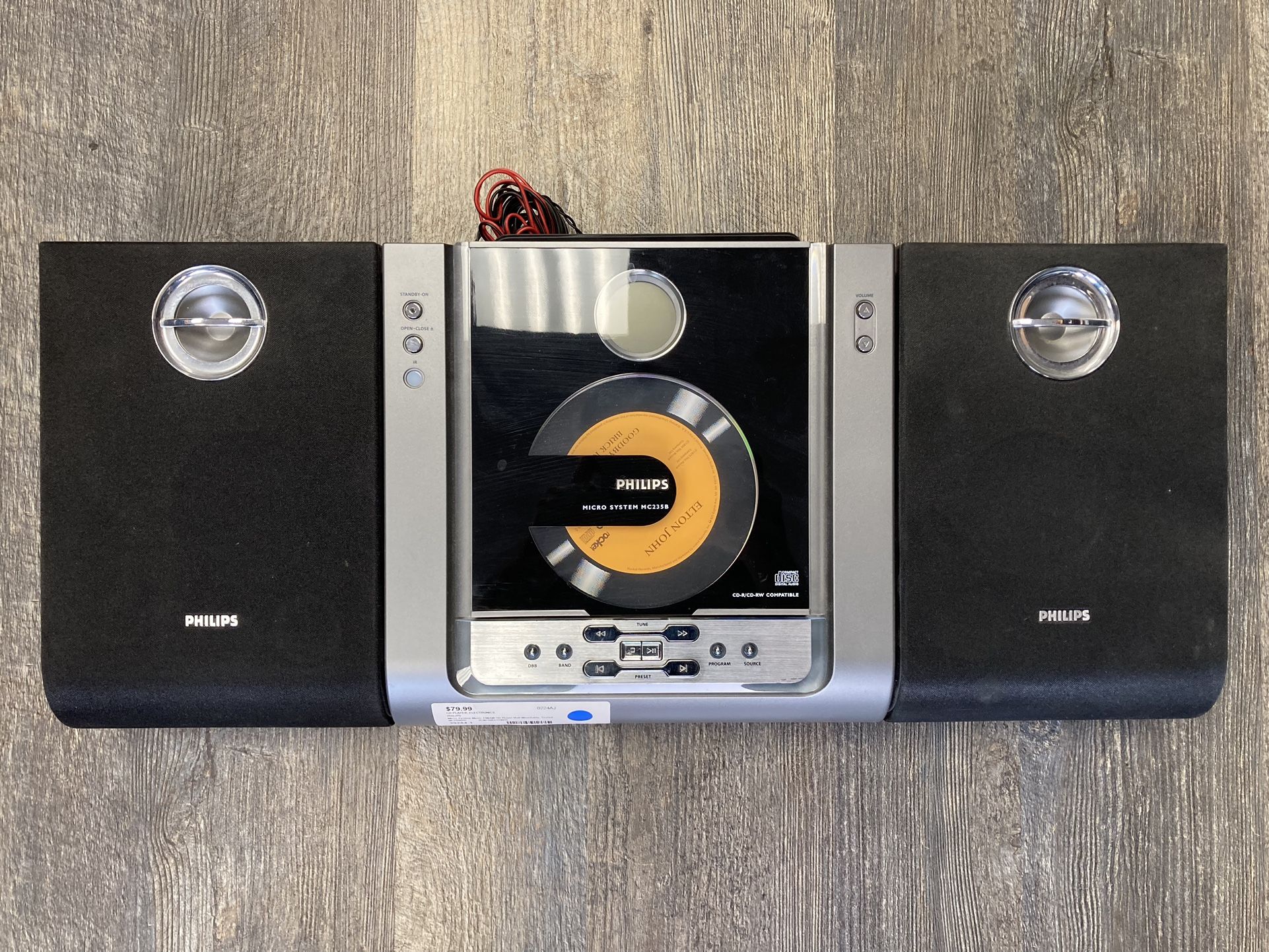 PHILIPS Micro System Music FM/AM CD Player Wall Mountable