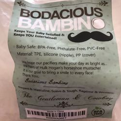 2 Cute baby boy Mustache pacifier - gentleman & cowboy- silicone- bpa-free - brand-new and unopened