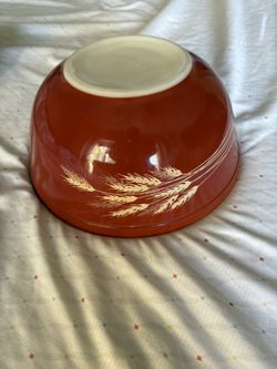 Pyrex Autumn Harvest Wheat Mixing Bowl 2.5 Quart Nesting 403, Vintage Pyrex