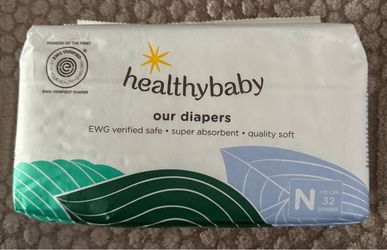 New Healthybaby Our Diapers The First EWG Verified & Microbiome-Friendly Diaper Size N (Up to 10 lb)