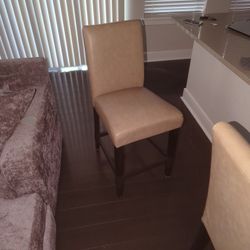 45" Inch Tall barstool/ Chair, Leather-Like Finish