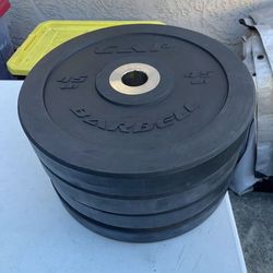 CAP 45 lb Olympic Bumper Plate, Black