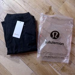 New Lululemon black athletic jacket with tag