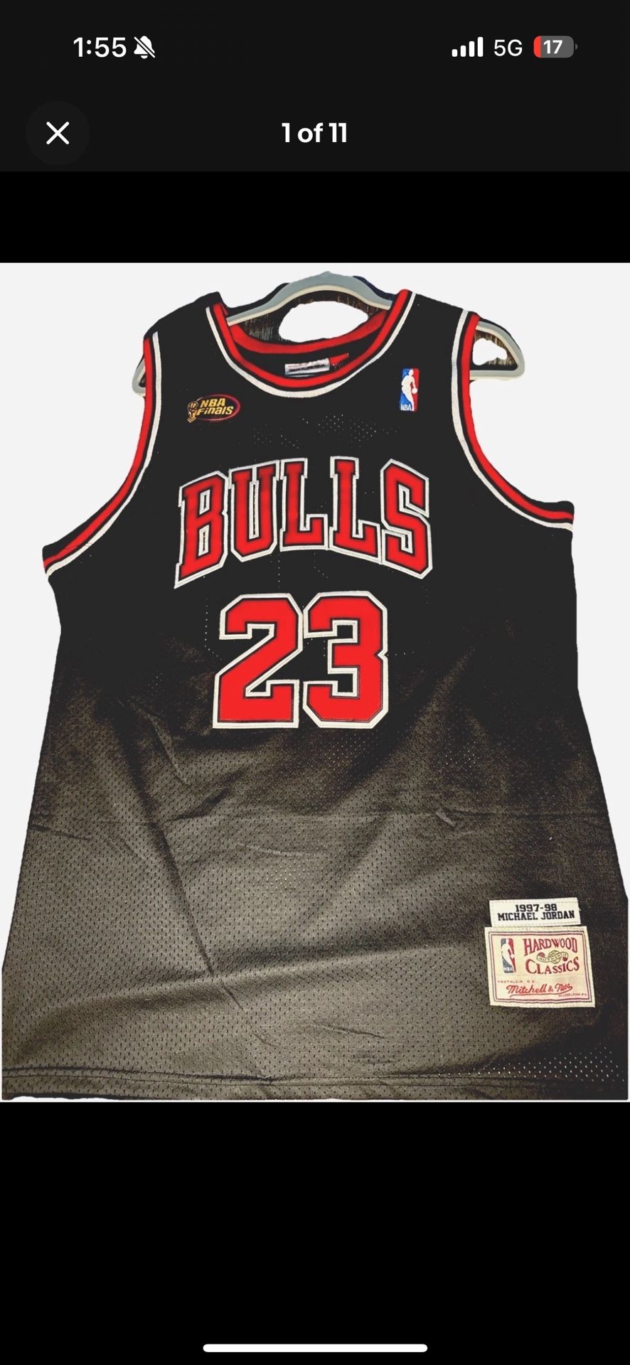 *Authentic 97-98 NBA Finals Michael Jordan Mitchell & Ness Bulls Jersey XL