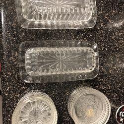 2 Butter Dish  and 6 Sauce Dish