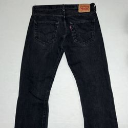 34x32 Black Levi 501 Straight Jeans