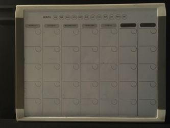 Mini calendar whiteboard