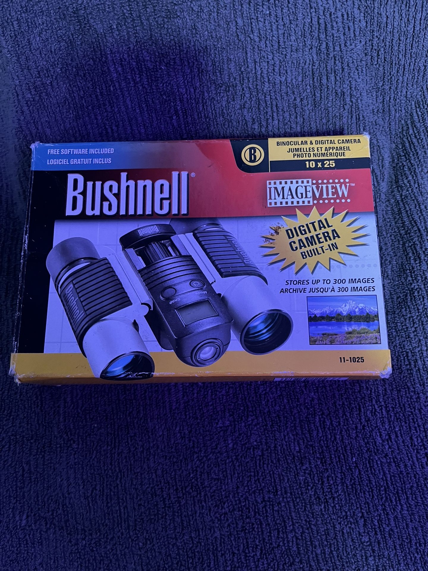Bushnell Image View Binoculars 10x25 & Digital Camera Black Velvet Pouch 11-1025