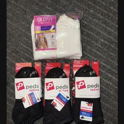 23 PAIRS OF WOMENS NO SHOW LOW CUT LIGHT WEIGHT SOCKS BLACK & WHITE SIZE 4-10