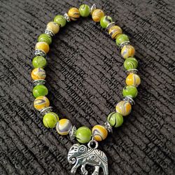 Acrylic Ink Pattern Stretch Bracelet