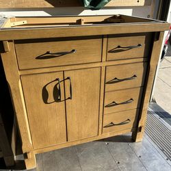 36” NO TOP BATHROOM VANITY SOLID WOOD NEW