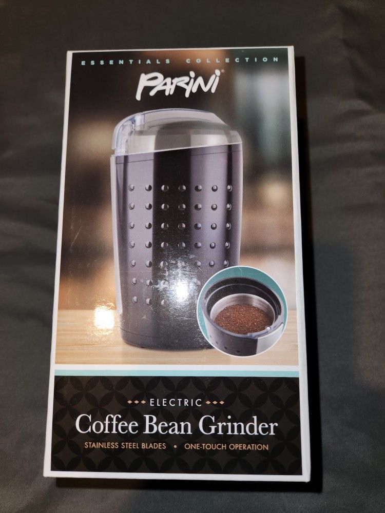 Parini Electric Coffee Bean Grinder Black 6 Cup Grind Chamber