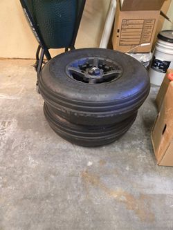 Side by Side new front dune tires and wheels plus oil and filter