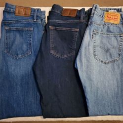 Tommy Hilfiger (2) & Levi's (1) Jeans Size 32x34