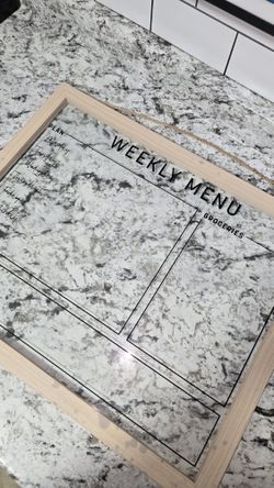 Weekly Menu White Board