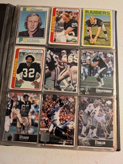 Raiders binder cards