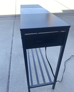 2 Wall Furniture Table, With Built-In Outlets