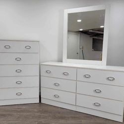 Dresser whit Mirror and Chest ⭐️ Comoda con Espejo y Gabetero 