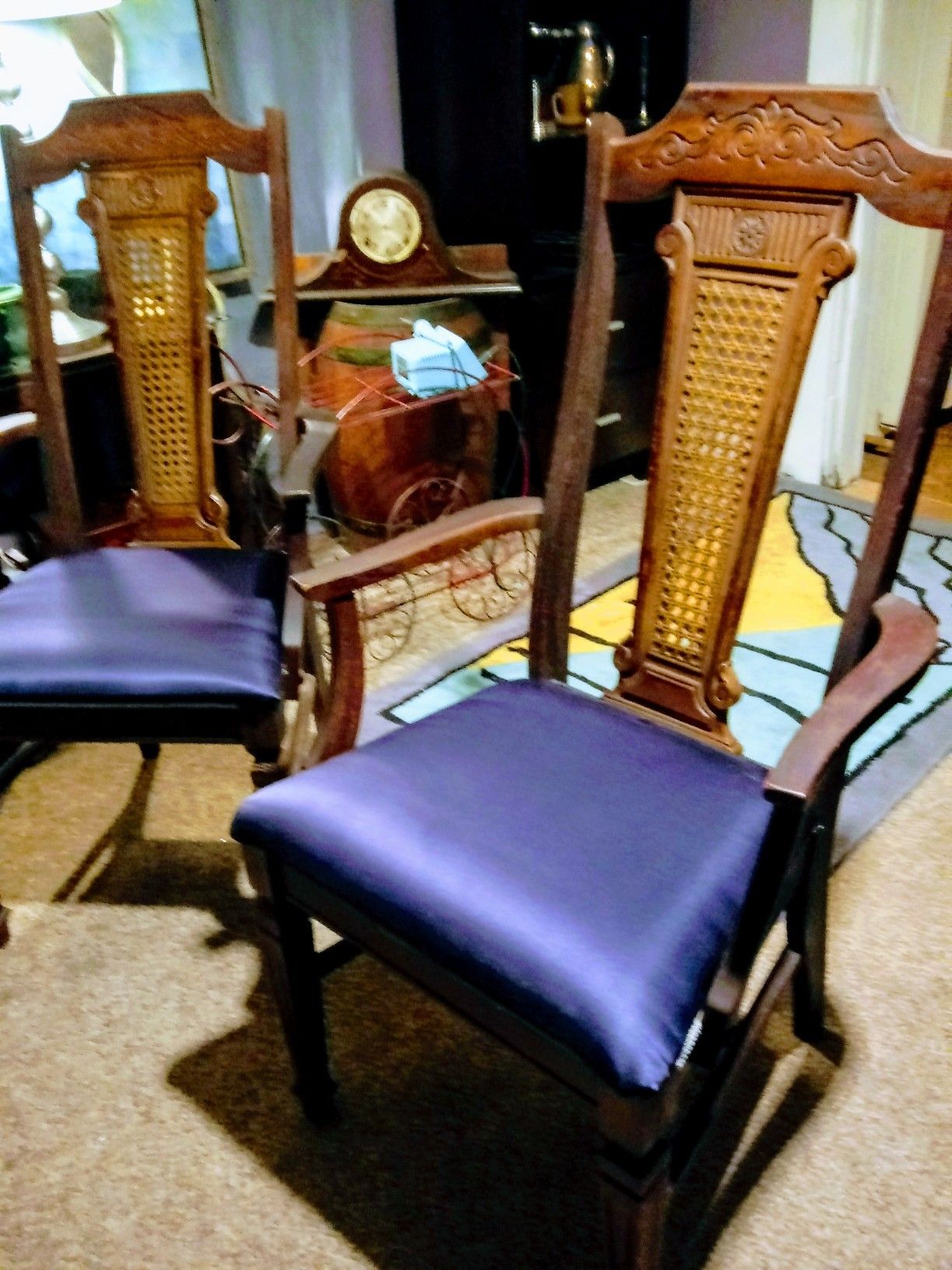 Pair of antique head chairs