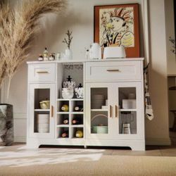 Sideboard Buffet Cabinet with Storage Buffet Table Wine Racks 