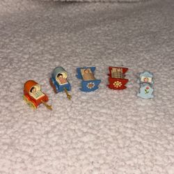 ERZGEBIRGE Wooden Doll House BABIES PRAM Germany Vintage Miniature Ulbricht 1950s