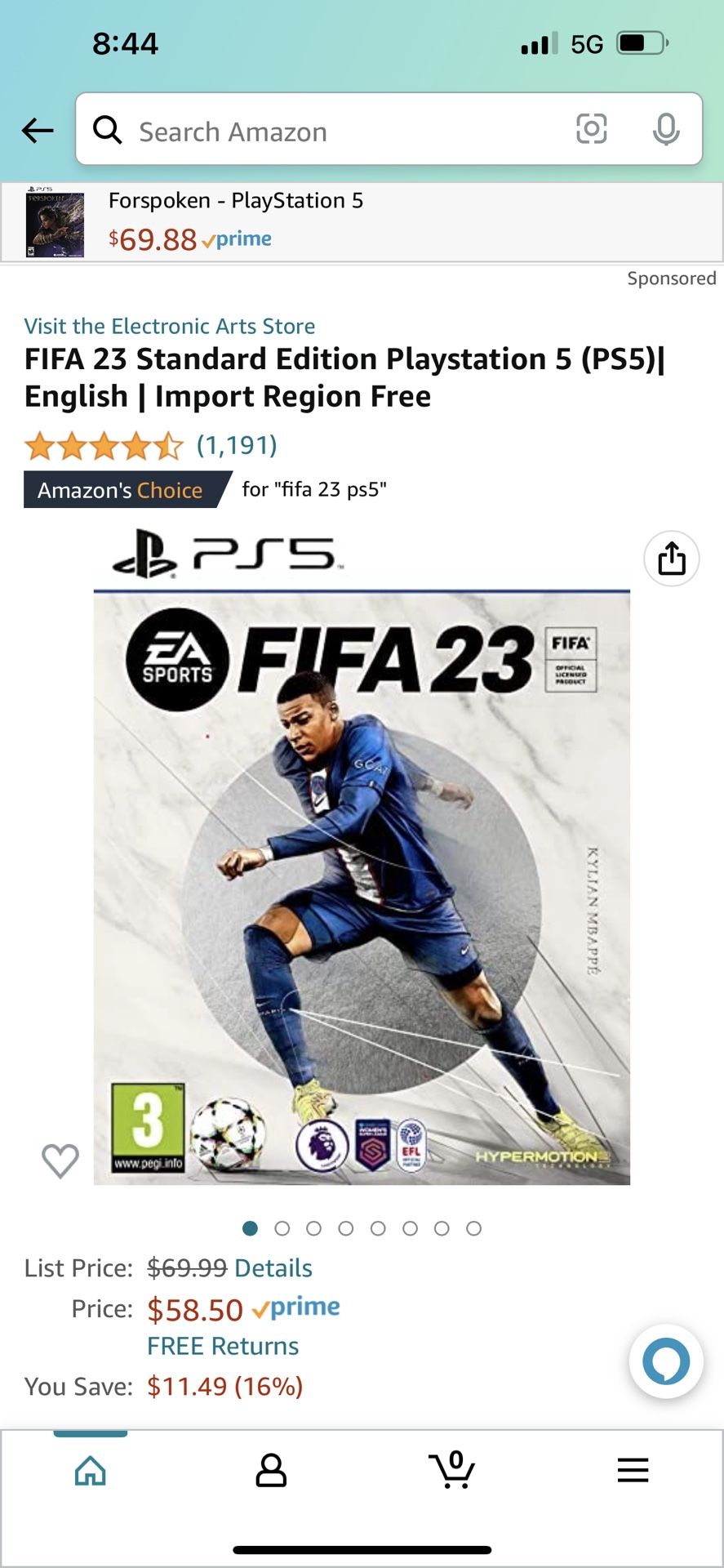 : FIFA 23 Standard Edition Playstation 5 (PS5), English